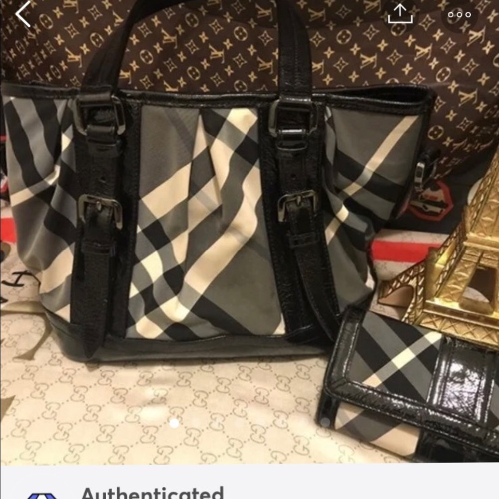 Set. Burberry and wallet handbag